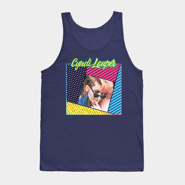 Cyndi Lauper - Retro Cover Tank Top by PiedPiper